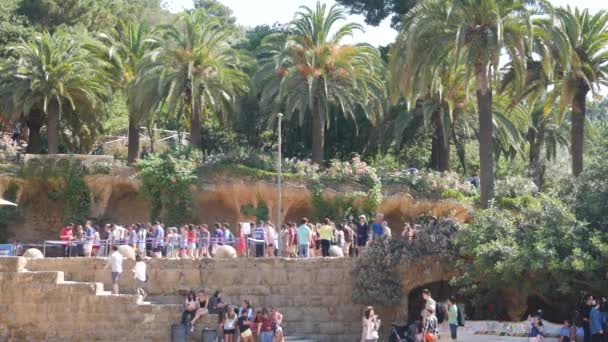 Barcelona Spain Circa May 2017 Shot Parc Guell One City — Stock Video