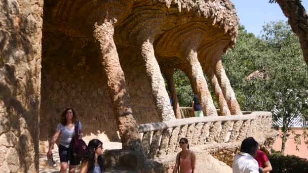 Барселона Іспанія Circa Травня 2017 Пострілом Парк Гуель Одним Основних — стокове відео