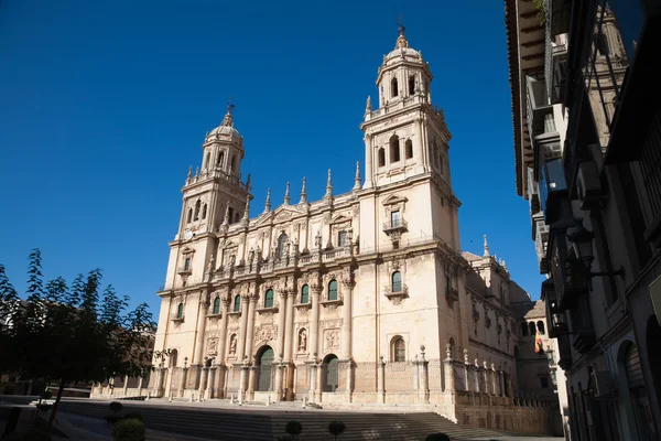 Facade of Cathedral in Jaen city — Stock Photo, Image