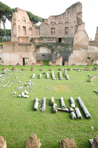 Detalhe das ruínas do estádio palatino em Roma — Fotografia de Stock