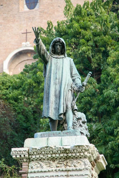 Statua della Cola di Rienzo a Roma — Foto Stock