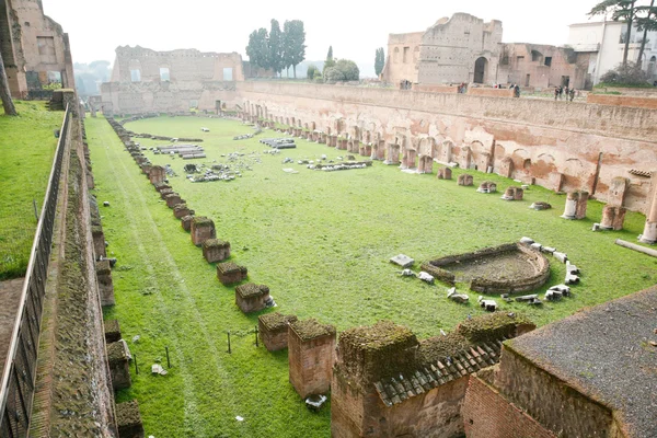 Roma'daki Palatine Stadyumu kalıntıları — Stok fotoğraf