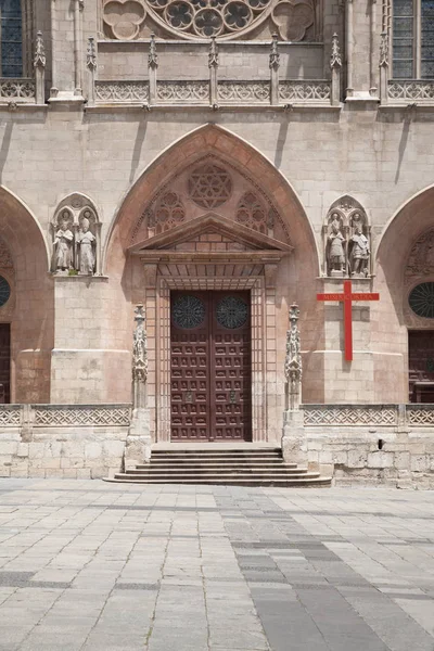 Burgos CIT Santa Maria Katedrali kapıdan — Stok fotoğraf