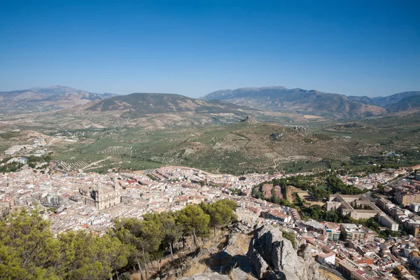 Jaen city vom santa catalina berg — Stockfoto