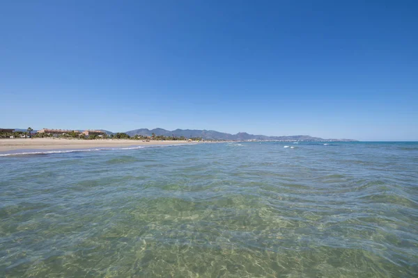 Praia Pinar em Castellon a partir do mar — Fotografia de Stock