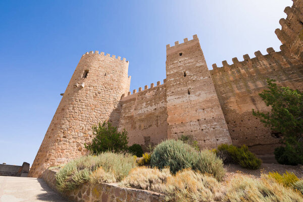 turret of Burgalimar Castle in Banos de la Encina