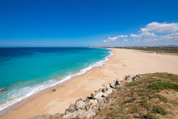 Beach of Trafalgar lighthouse or Cala Isabel