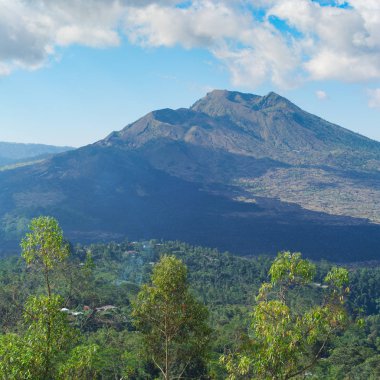 Batur volkan ve göl ile güzel manzara. Bali. Endonezya