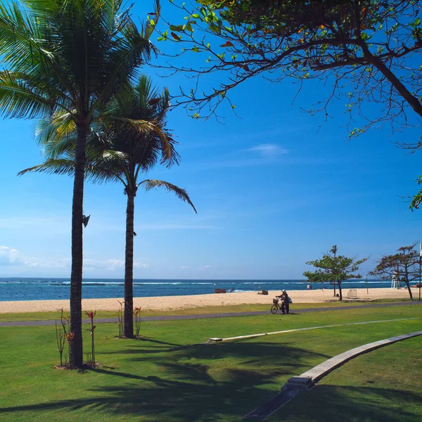 Tropikalna Plaża Nusa Dua Bali Indonezja — Zdjęcie stockowe