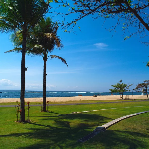 Tropická Pláž Nusa Dua Bali Indonésie — Stock fotografie