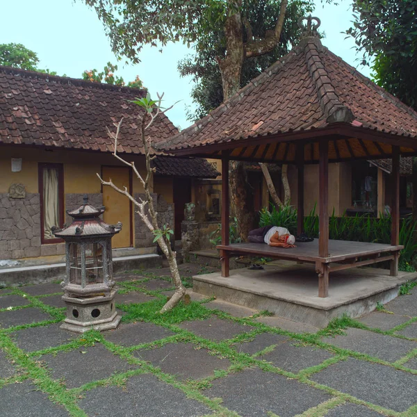 Área Ubud Bali Indonésia Agosto 2017 Casa Balinesa Design Interiores — Fotografia de Stock