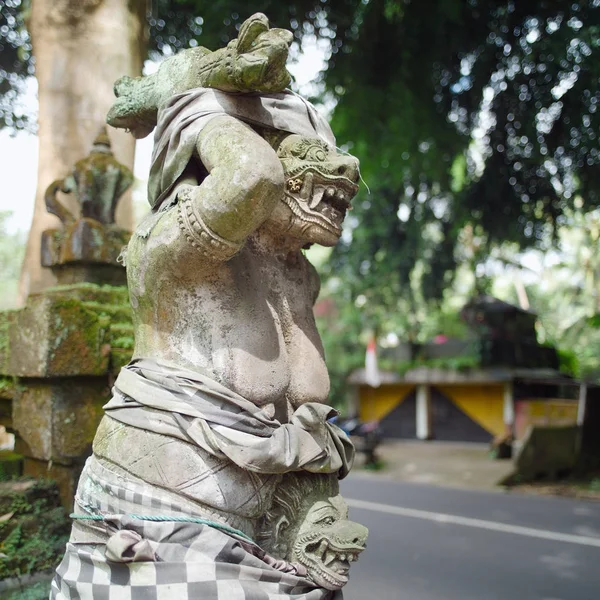 Arte Cultura Escultura Pedra Balinesa Tradicional Bali Indonésia — Fotografia de Stock