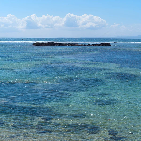 Bali Plaży Widokiem Ocean — Zdjęcie stockowe