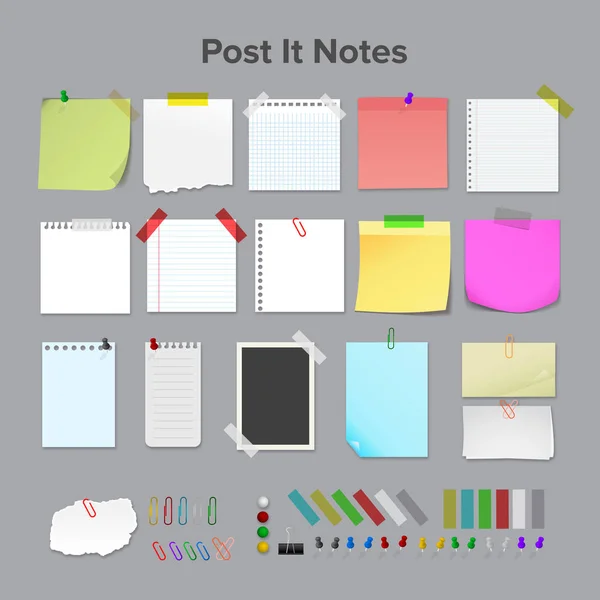 Post It Notes — Stock Vector