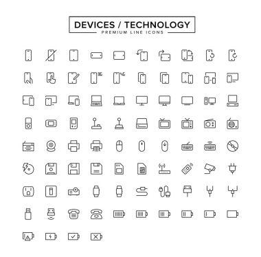 Aygıtları teknoloji hattı Icon set