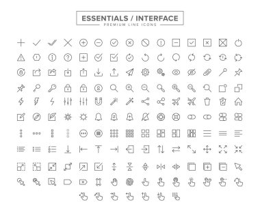 Gerekli arabirimi satır Icon set