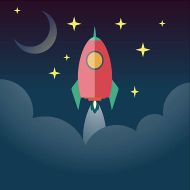 Roket fırlatma. Başlangıç kavramı.