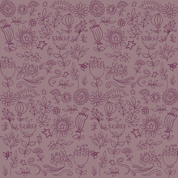 Handgeknüpfte Muster floralen Hintergrund — Stockvektor