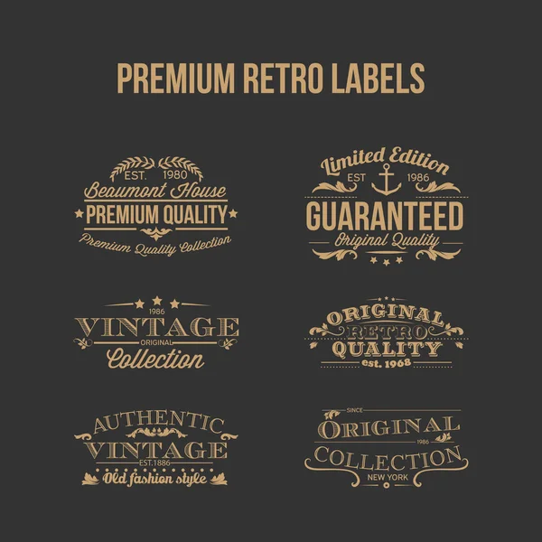 Étiquettes rétro Premium . — Image vectorielle