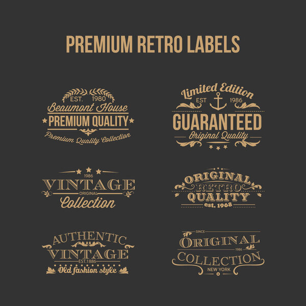 Premium Retro Labels.