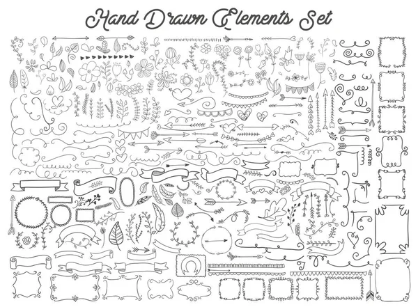 Vector Hand Drawn Elements set — Stock Vector