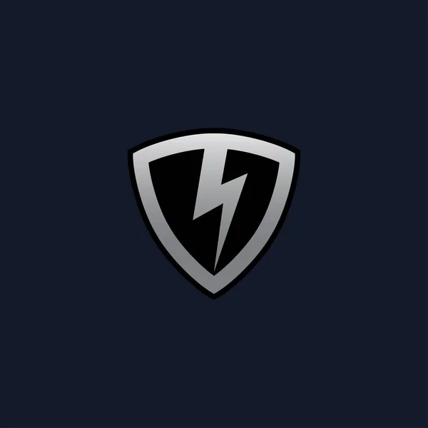 Thunderbolt Shield Logo — Stockvector