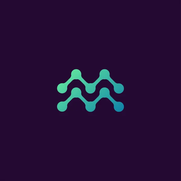 Buchstabe m Logo Konzept — Stockvektor