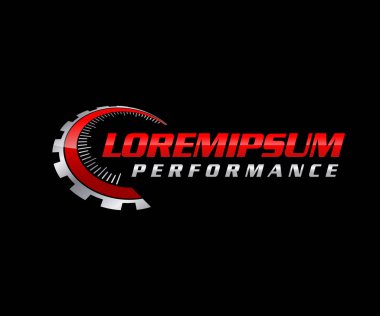 Otomatik performans Logo tasarım konsepti