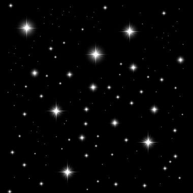Starlight siyah arka plan üzerine