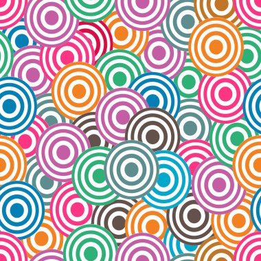 Dairesel renkli arka plan. Vektör çizim 