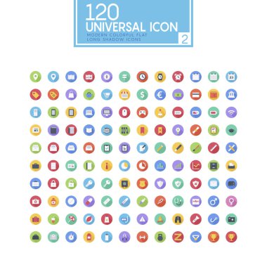 Renkli damla gölge Icon set
