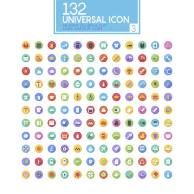 Renkli damla gölge Icon set