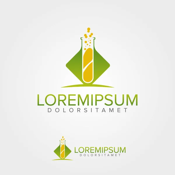 Projeto do logotipo do laboratório verde conceito —  Vetores de Stock