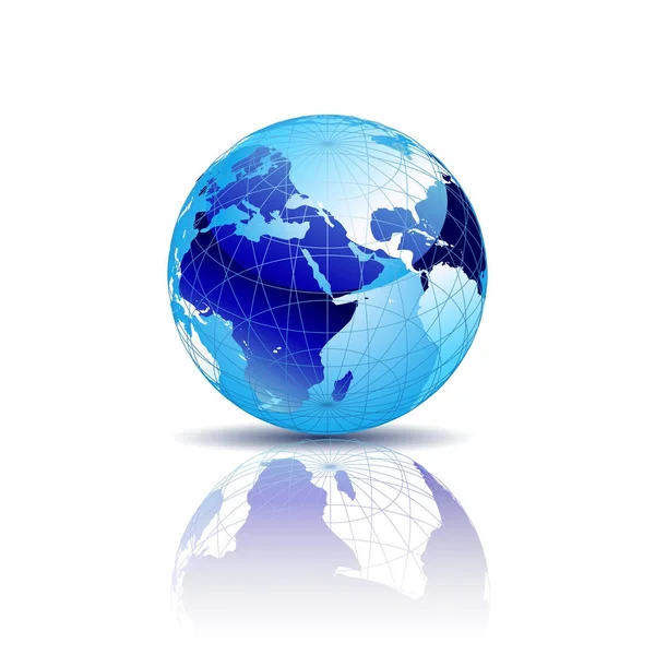 Monde bleu globe — Image vectorielle