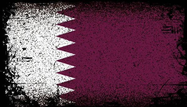 Qatar Grunge Flagge. — Stockvektor