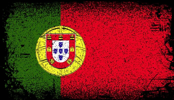 Bandeira do grunge de Portugal — Vetor de Stock