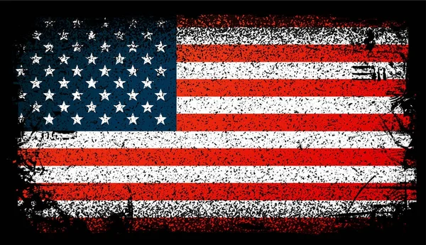 Stati Uniti Bandiera del Grunge, Stati Uniti Bandiera . — Vettoriale Stock