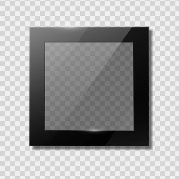 Schwarze Rahmen transparent — Stockvektor