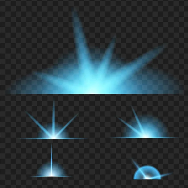 Μπλε Φώτα Καμμένος Μαύρο Διαφανές Φόντο Εικονογράφηση Διάνυσμα — Διανυσματικό Αρχείο