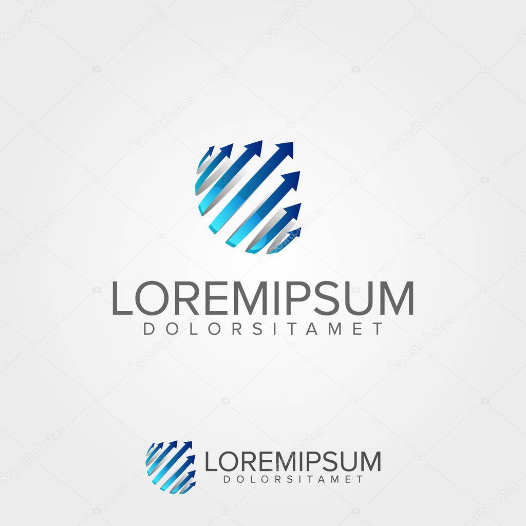 Tech Business Logo  design concept template.. Vector Illustration