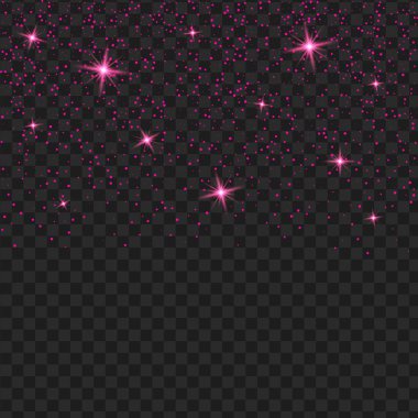 Pırıltılar mor Parlatıcı yıldız, sparkles Icons set. Etkisi pırıltı, kamaşma,