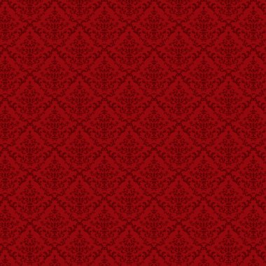 sorunsuz kırmızı Şam lüks süs arka plan.