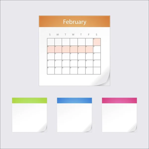 Vektorkalender-Symbol — Stockvektor