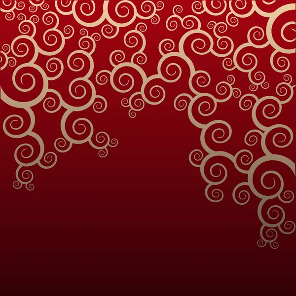 Motif floral sans couture sur fond rouge — Image vectorielle