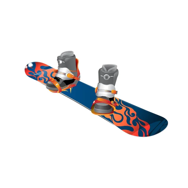 Snowboard gerçekçi vektör çizim. — Stok Vektör