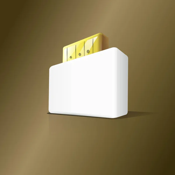 3d 세련 된 Usb 상자 플래시 드라이브 — 스톡 벡터