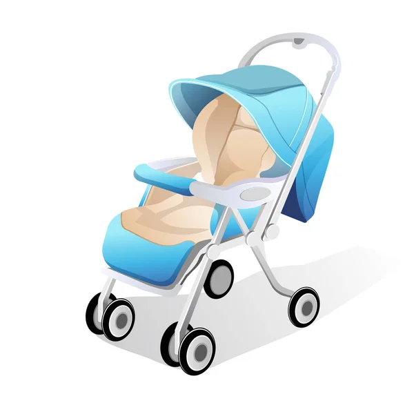 Kinderwagen Vektor 3D Illustration — Stockvektor