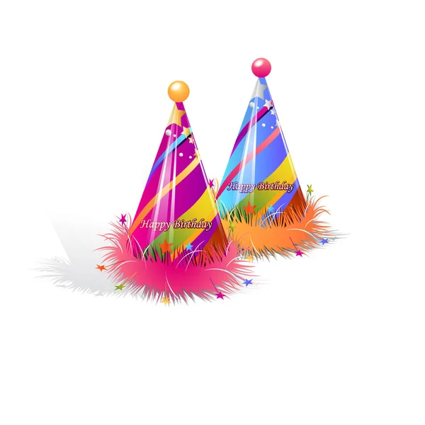 Ilustração do par Party Hat Set. Férias acessórias . — Vetor de Stock