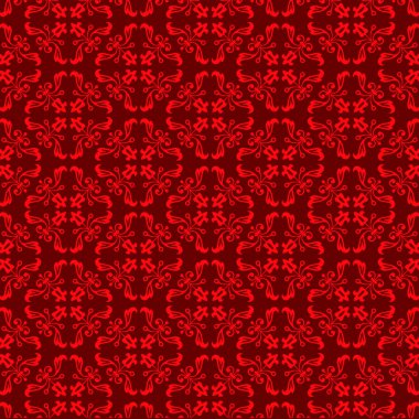 lüks kırmızı Damask süs arka plan