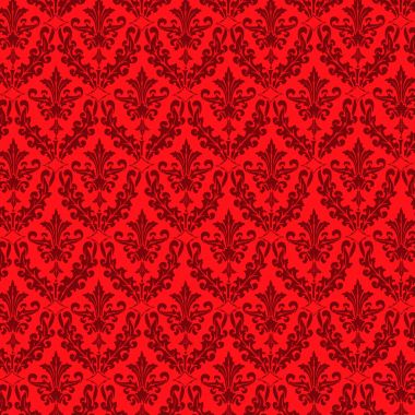 lüks kırmızı Damask süs arka plan